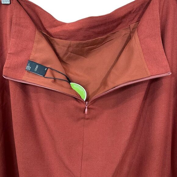 NWT Side Faux Wrap Cinnamon Fall Midi Skirt, 1XL - Picture 5 of 10